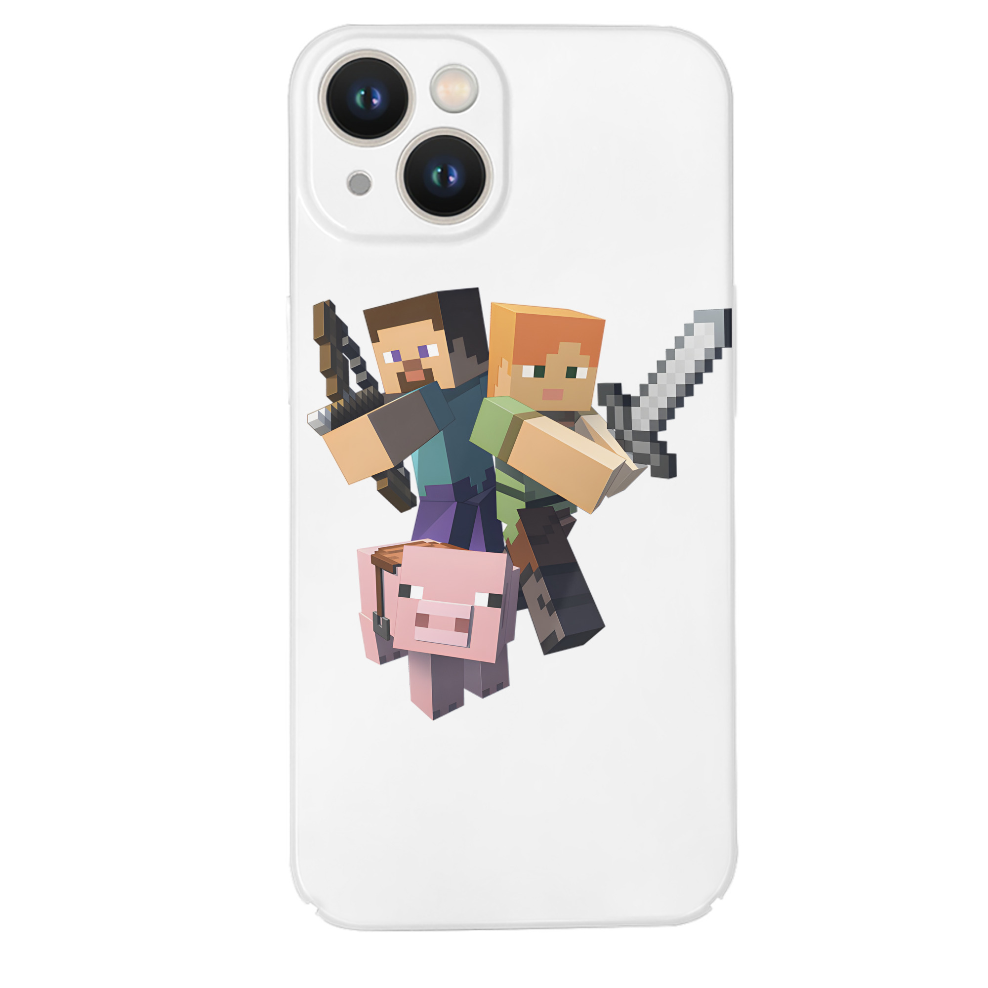 （画像用） マインクラフト ブロックの世界 Minecraft MC Block world 【iPhone 14シリーズ対応】ハードケース